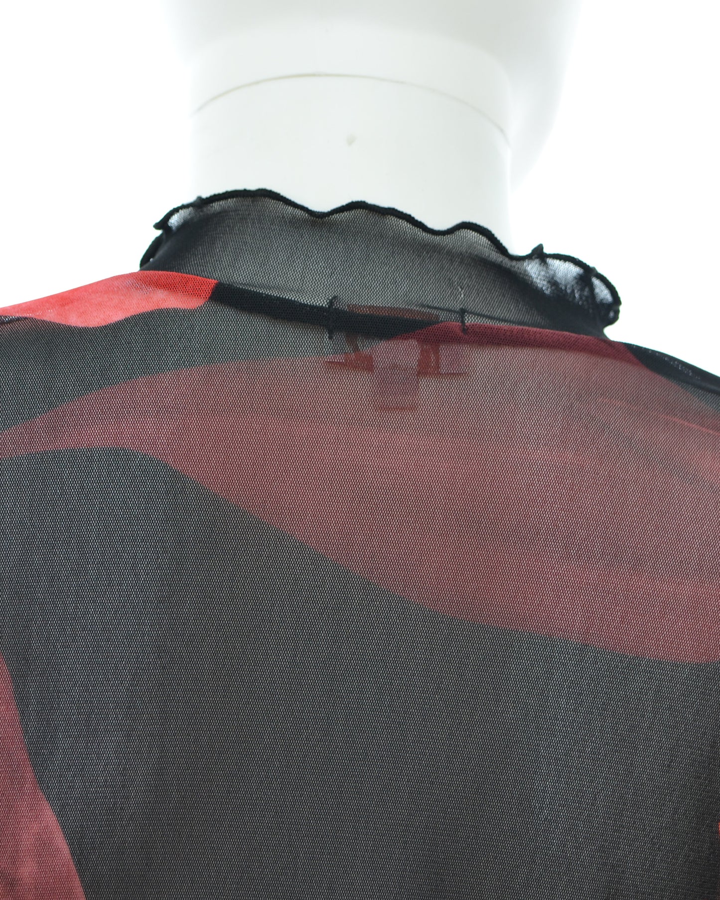 Hanoi Mesh Top - Red Flower