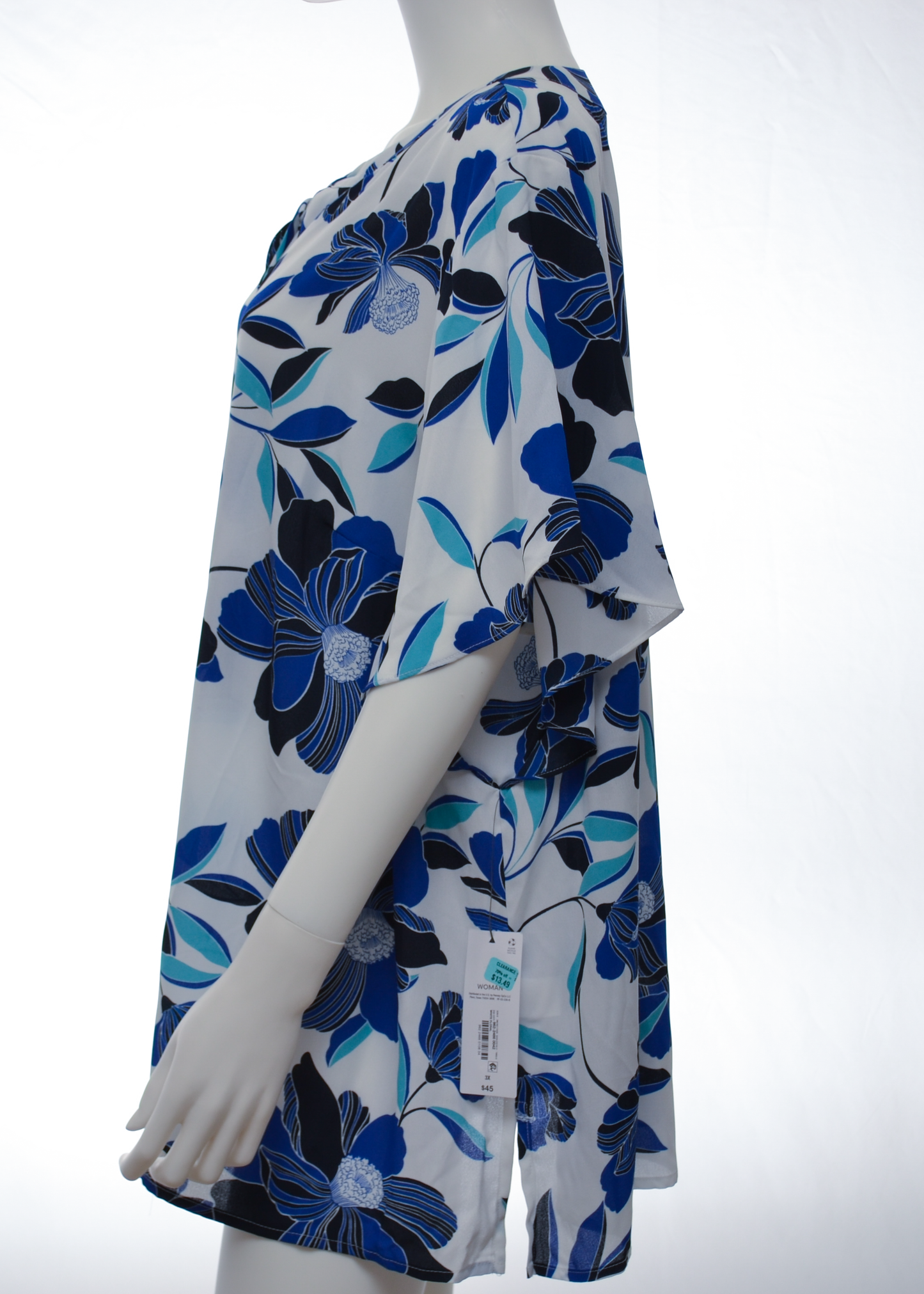 Liz Claiborne Blue Floral Blouse