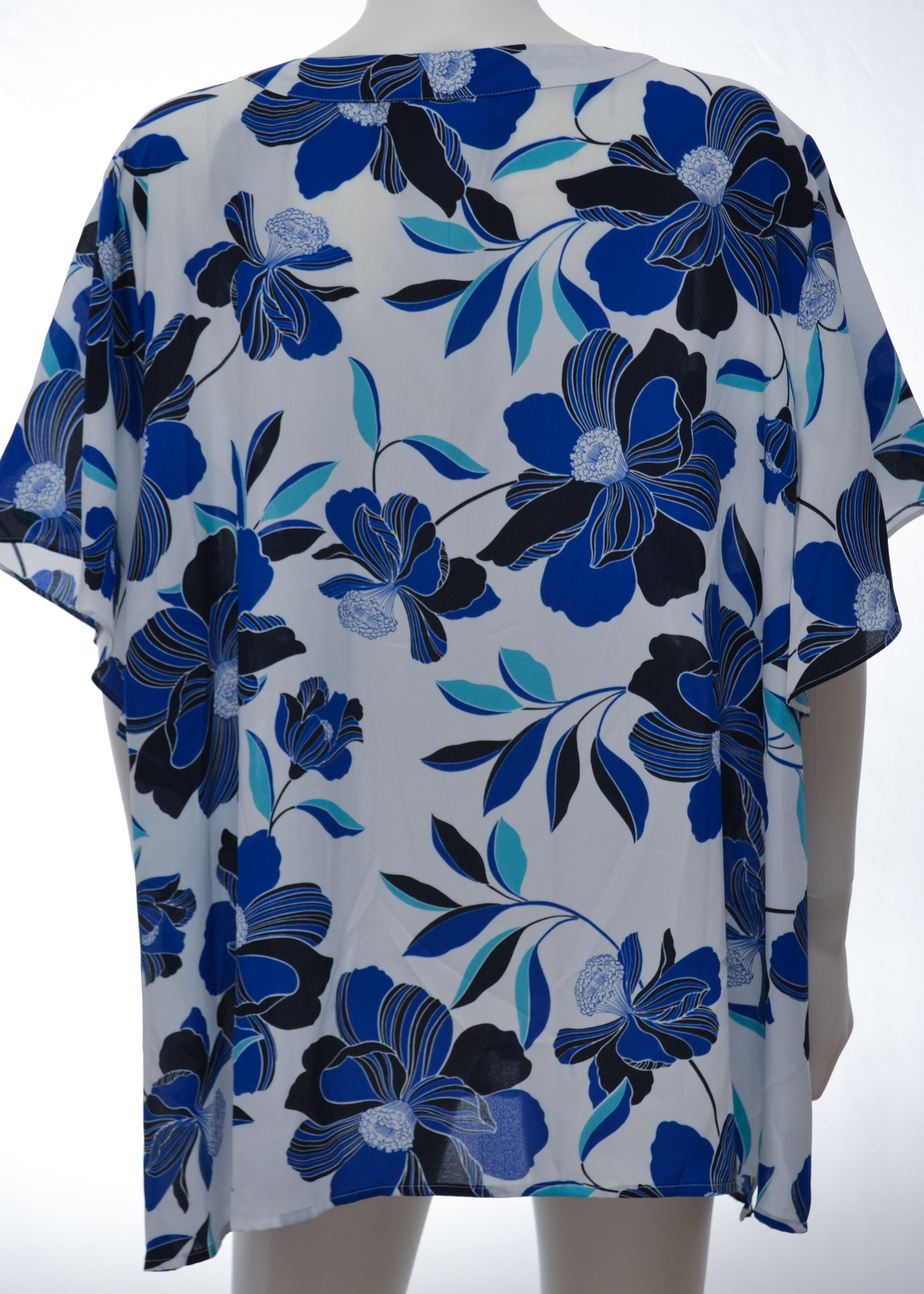Liz Claiborne Blue Floral Blouse