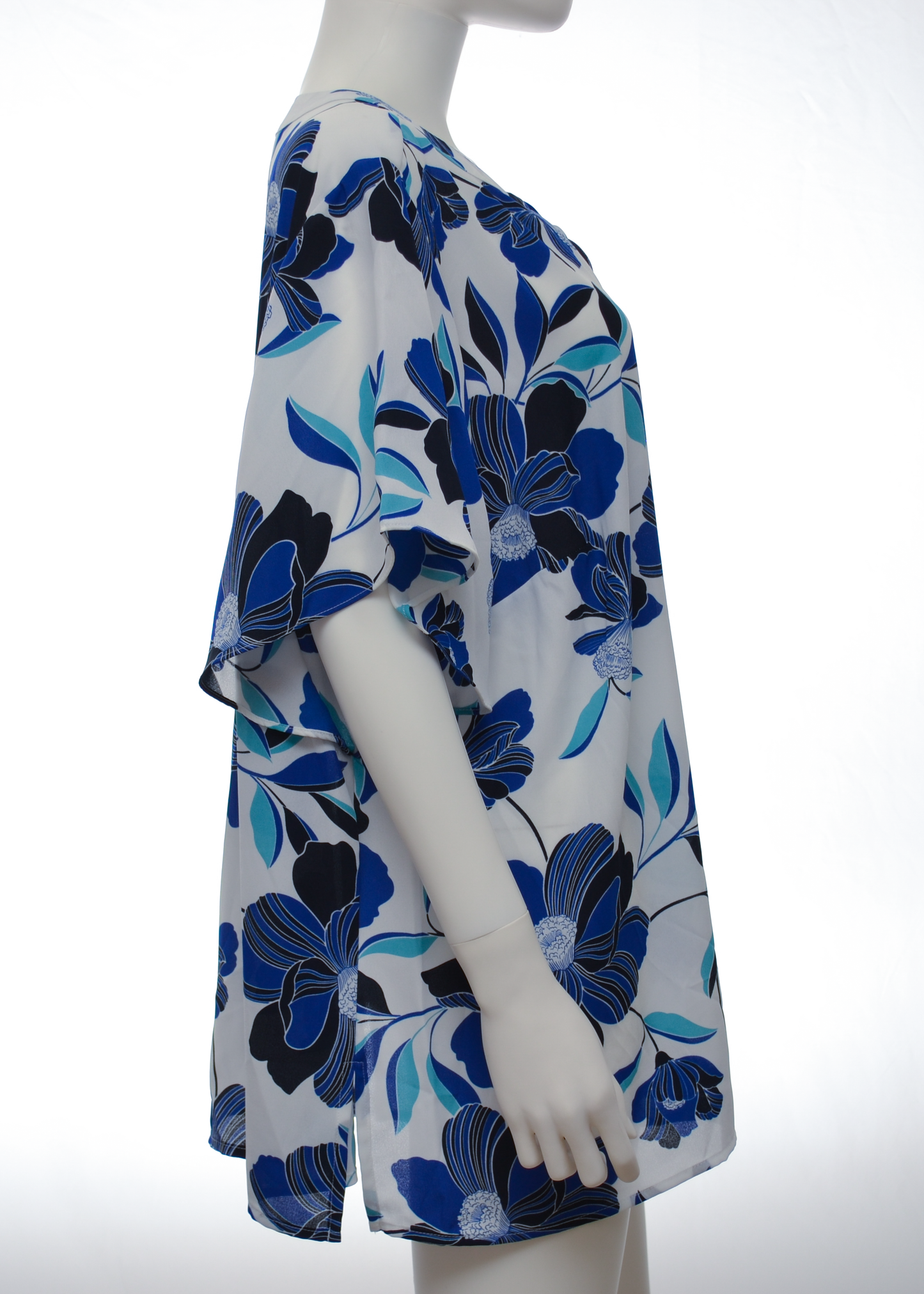 Liz Claiborne Blue Floral Blouse