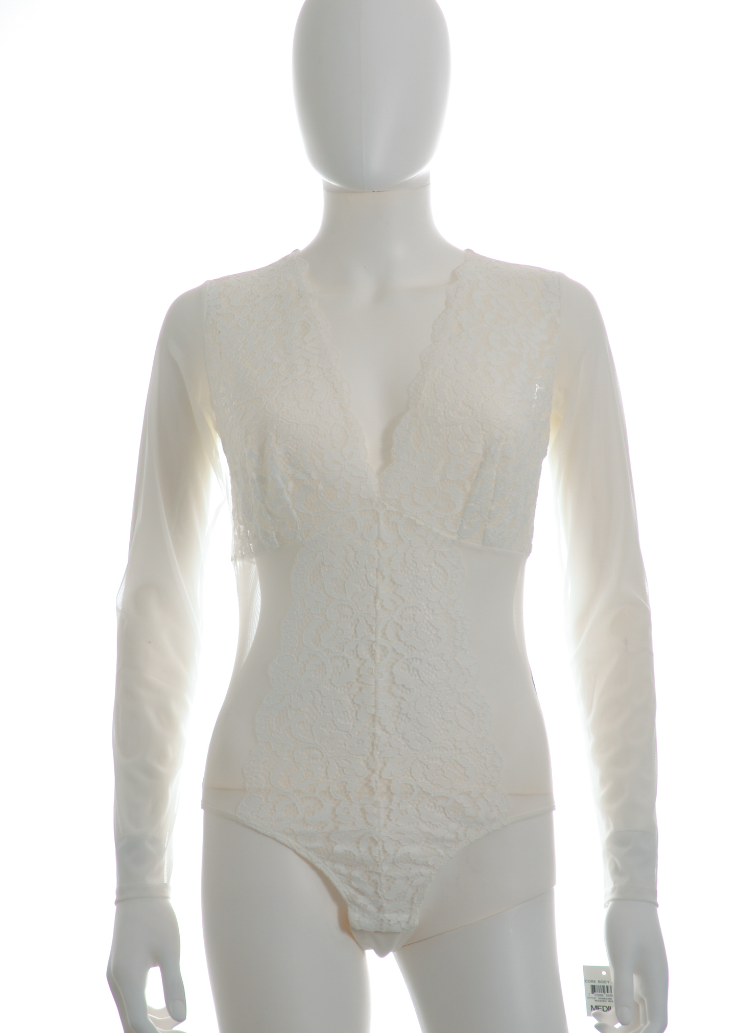 INC White Lace Bodysuit