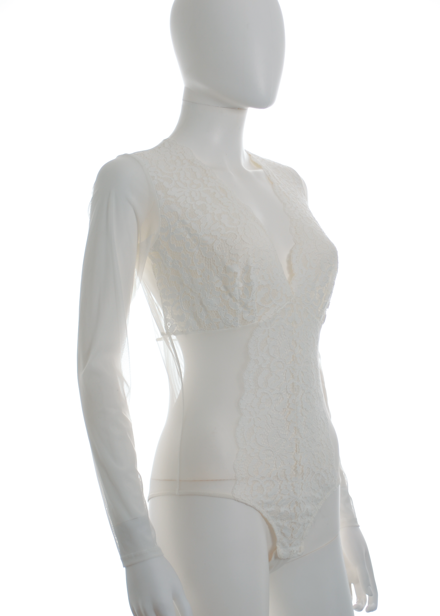 INC White Lace Bodysuit