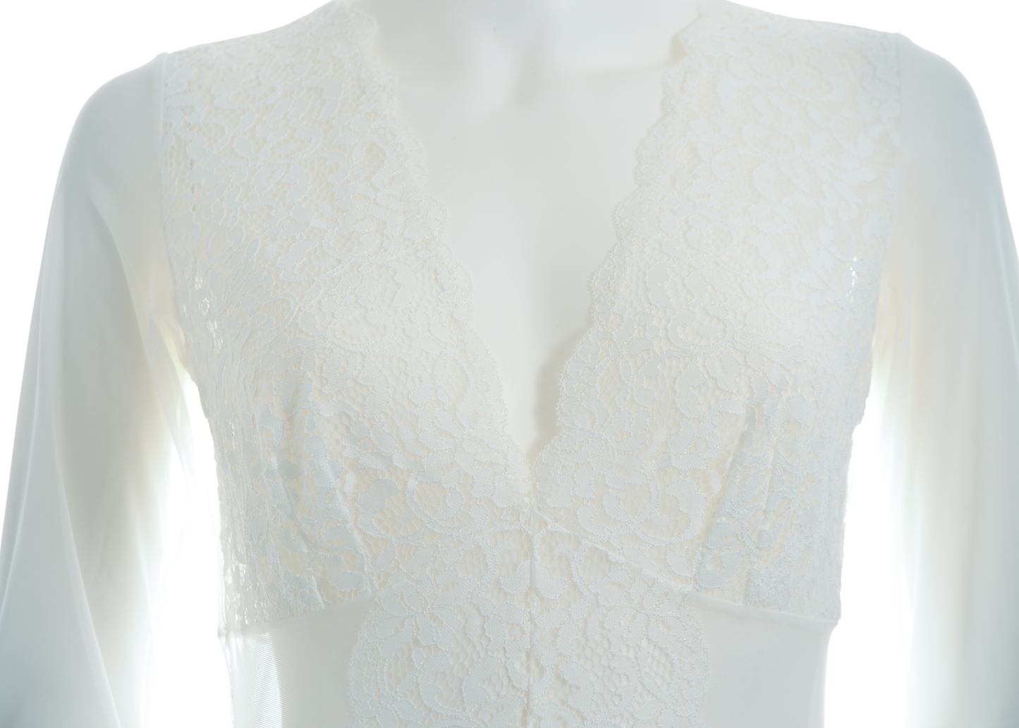 INC White Lace Bodysuit
