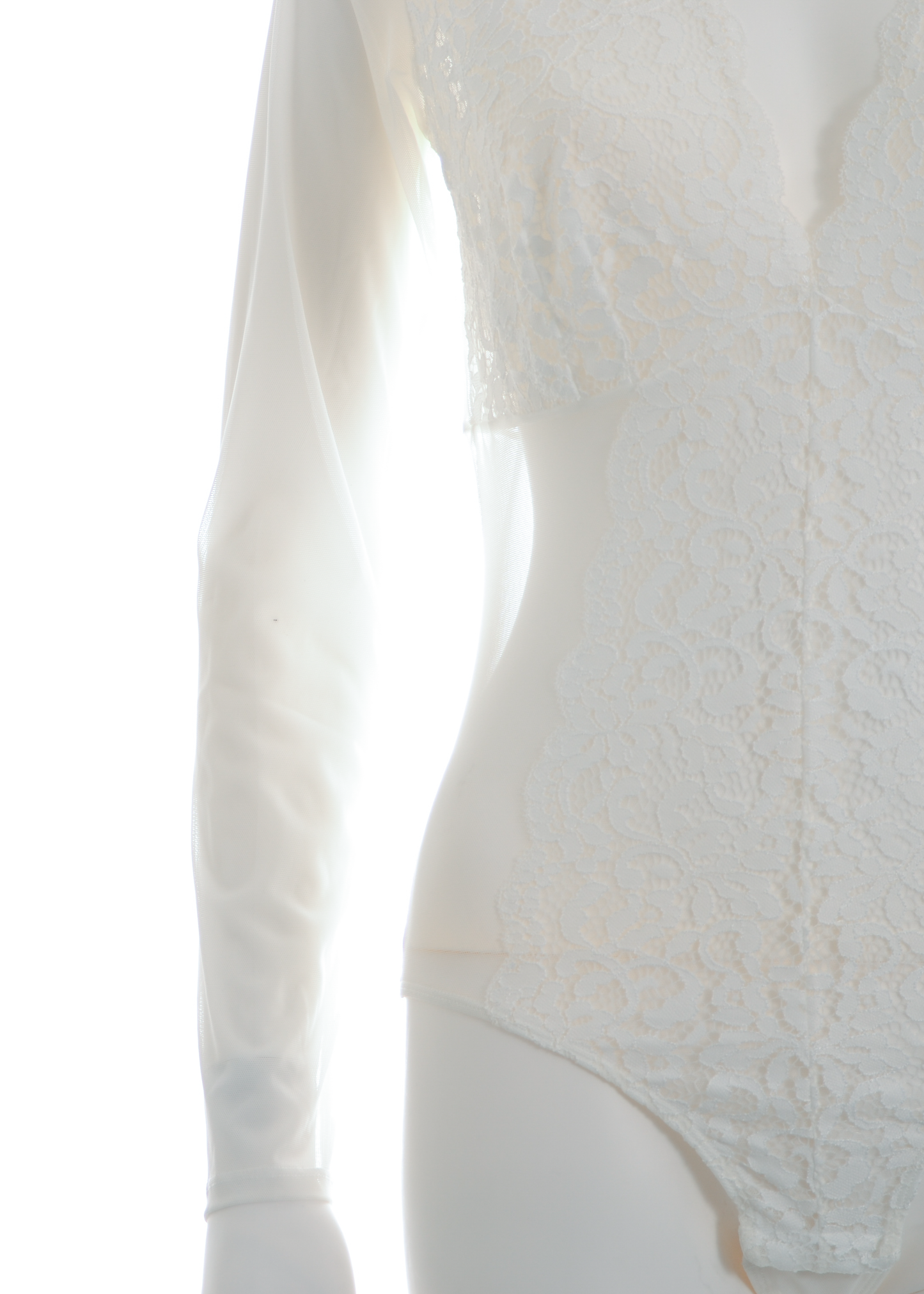 INC White Lace Bodysuit