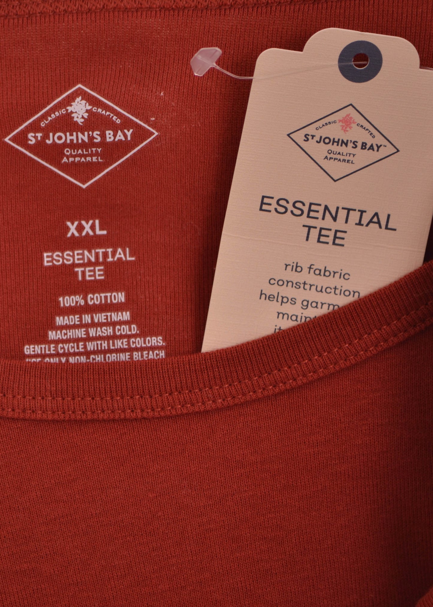 St. John's Bay - XXL - Rustic Brick - Essential Tee