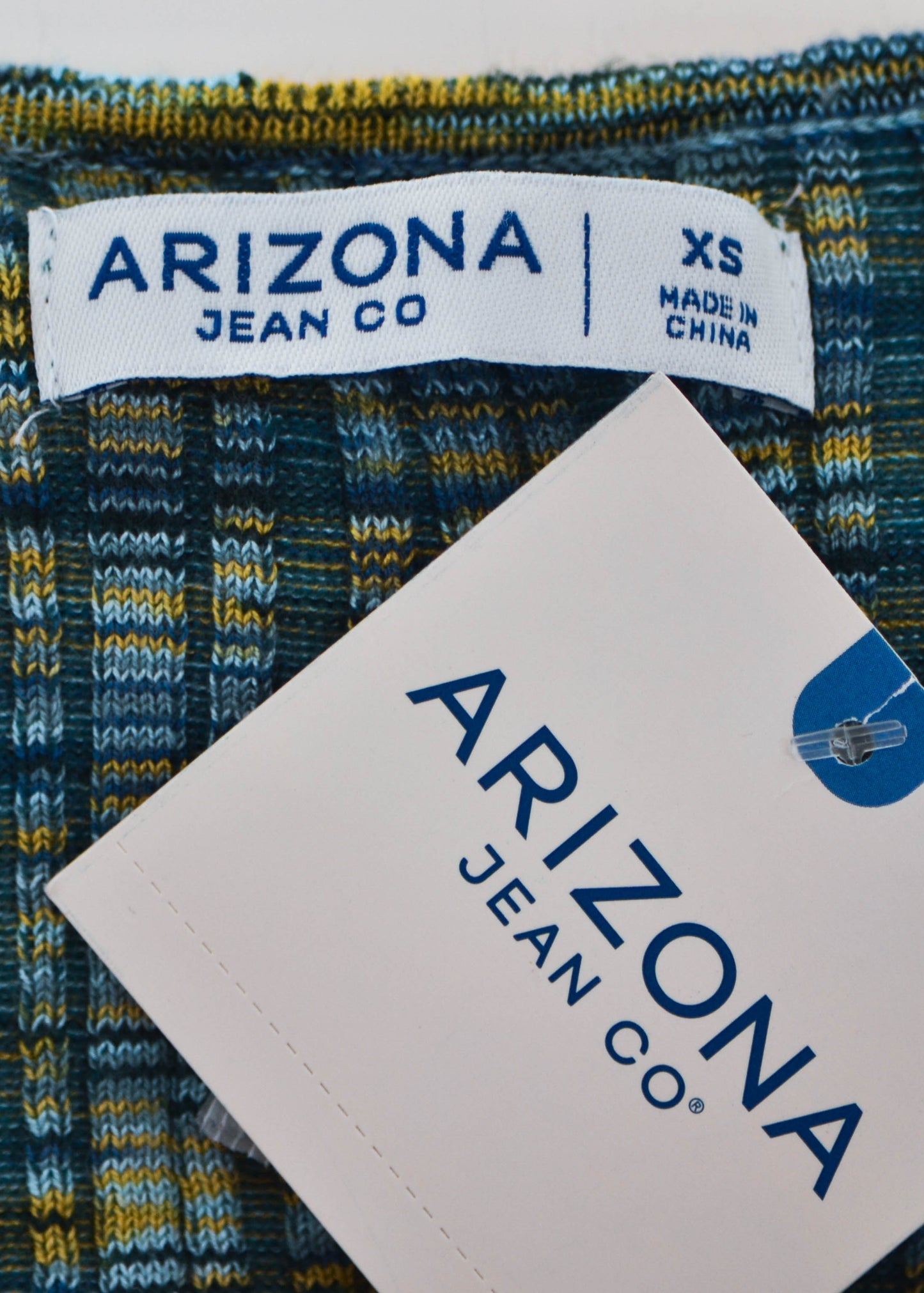 Arizona Blue Dawn Space Dye Short Sleeve Vneck Top