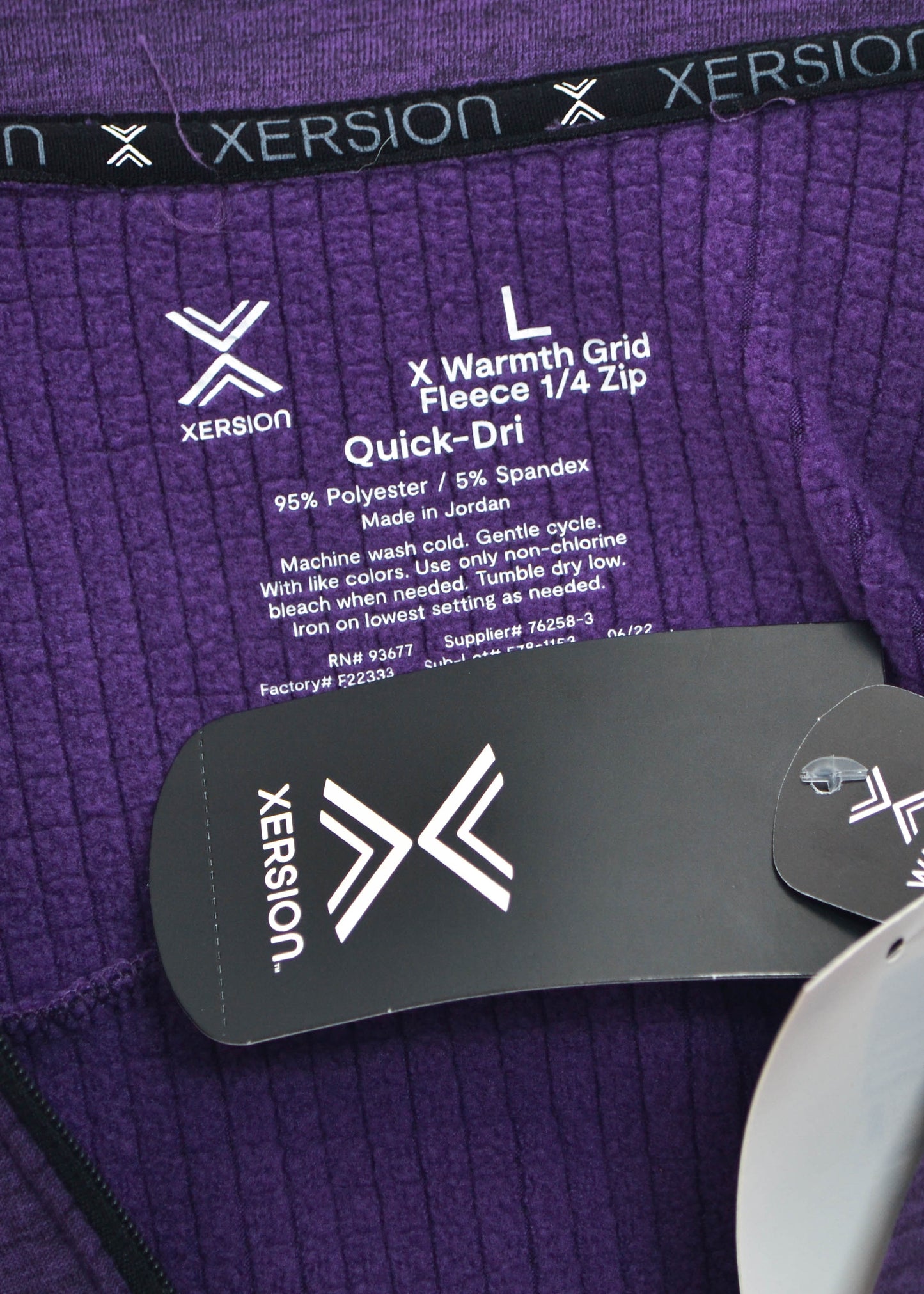 Xersion Purple Darkness Mock Neck Sweatshirt