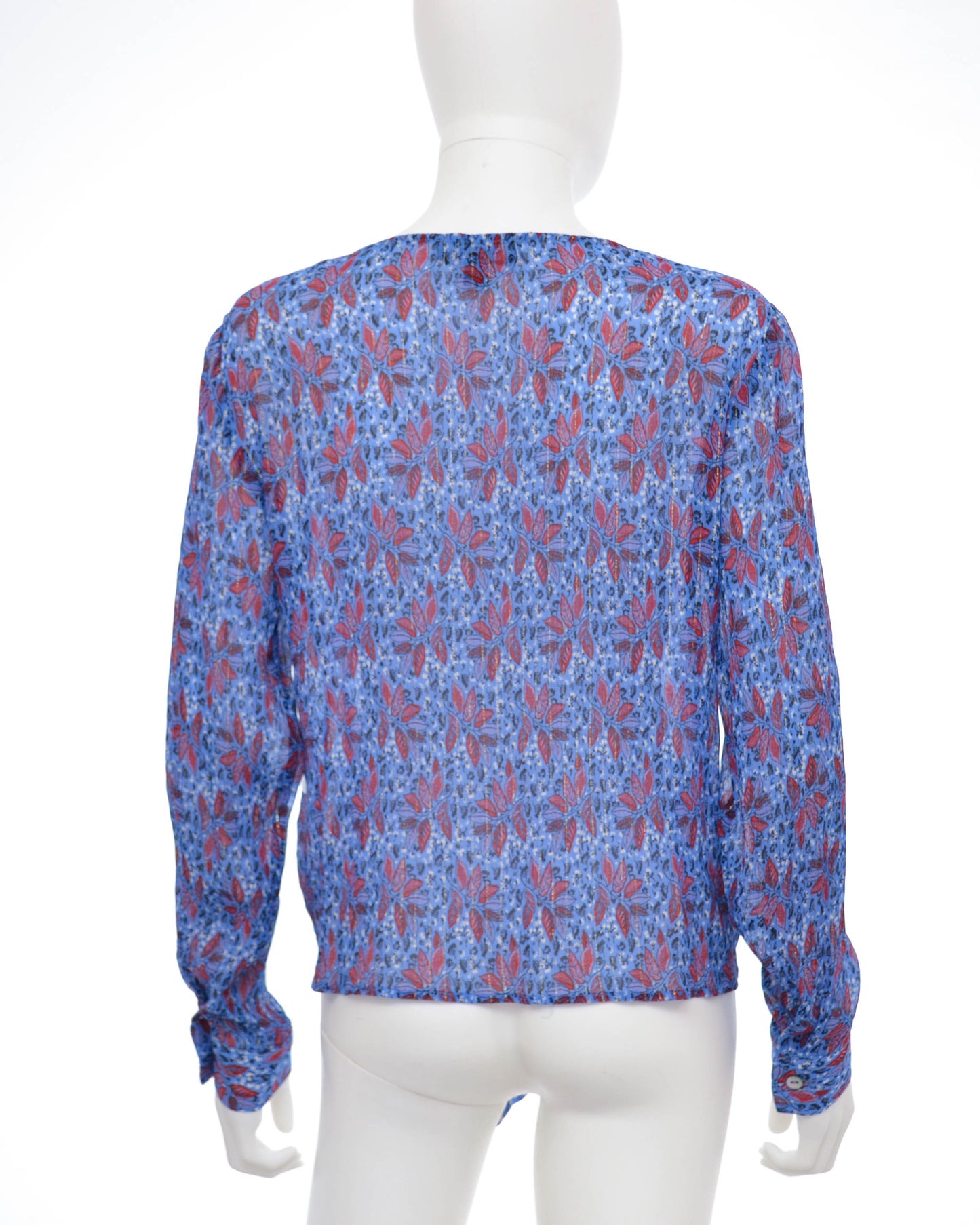 Karen Kane long sleeved sheer blouse