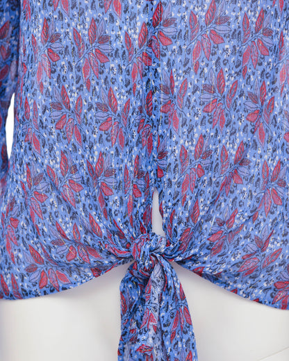 Karen Kane long sleeved sheer blouse