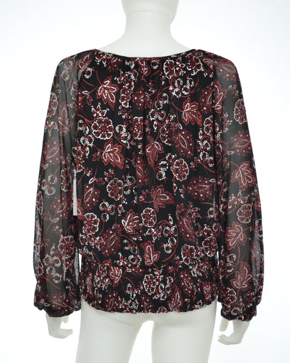 Harper241 Long sleeved sheer blouse