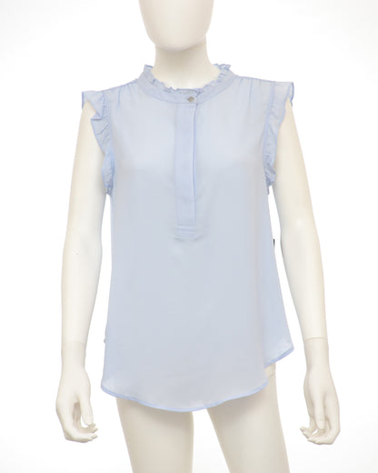 DKNY Medium sleeveless light blue sheer blouse