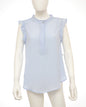 DKNY Medium sleeveless light blue sheer blouse