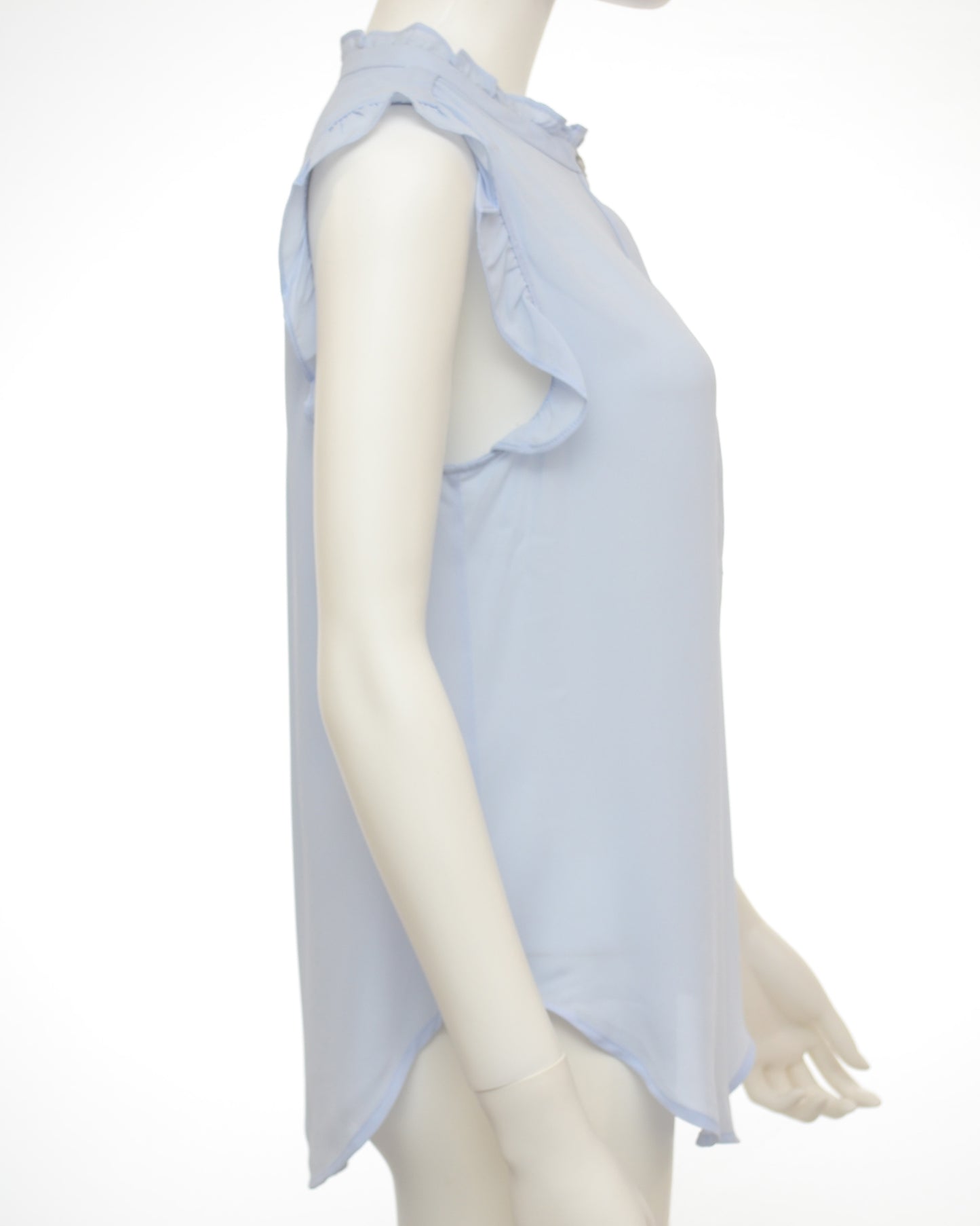 DKNY Medium sleeveless light blue sheer blouse