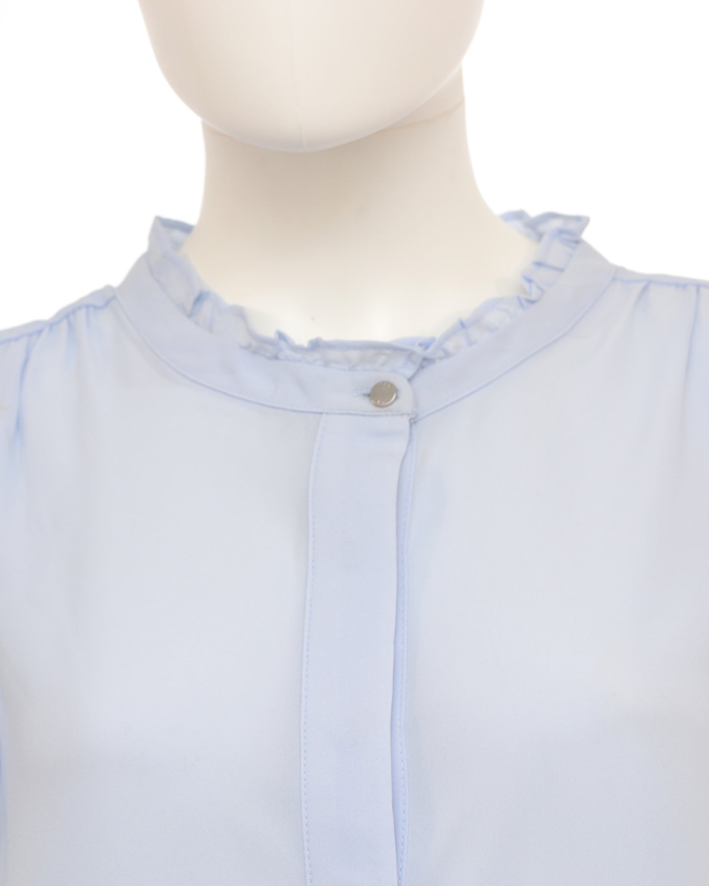 DKNY Medium sleeveless light blue sheer blouse