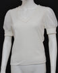 Steve Madden Organza Sleeve V-neck Tee