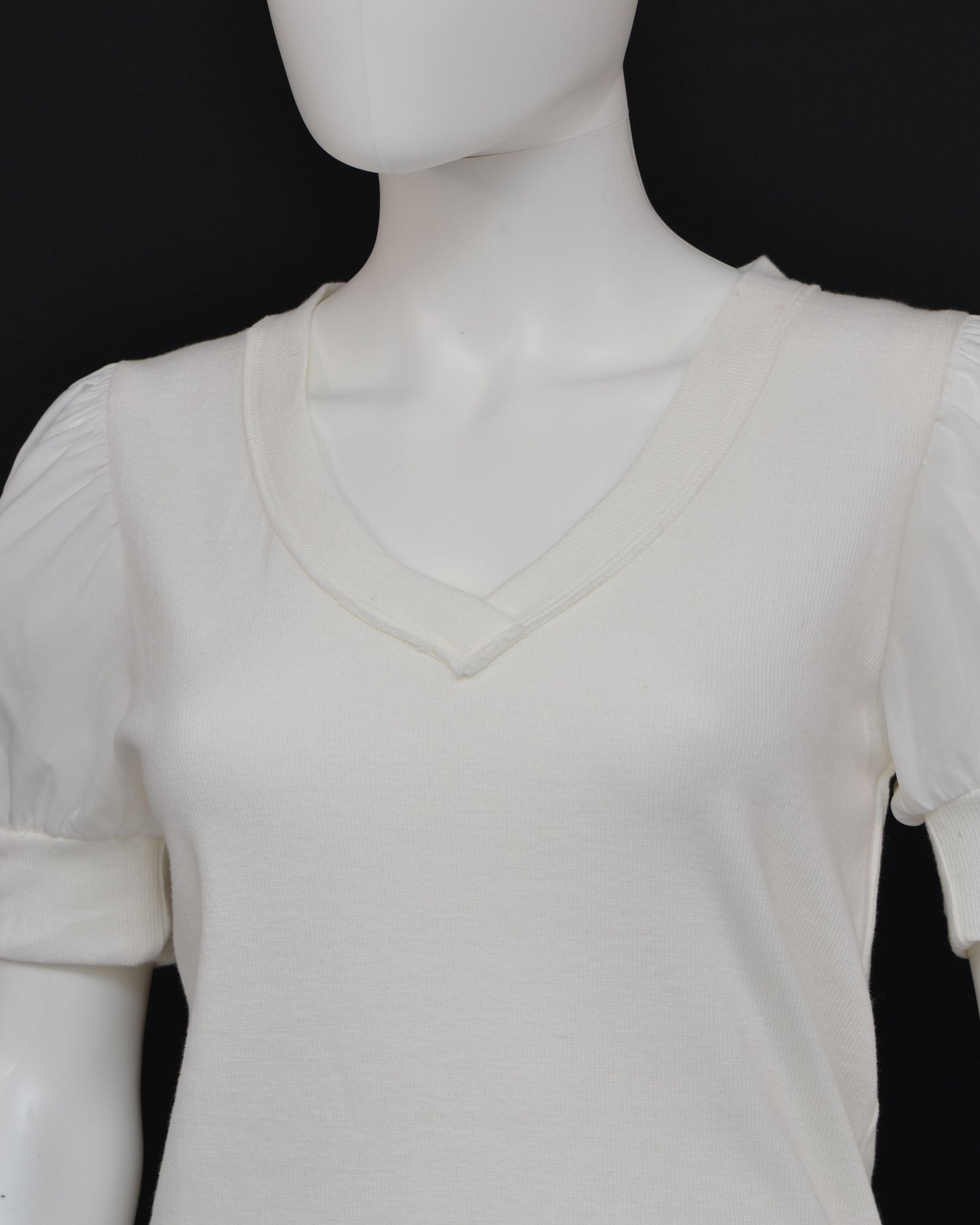 Steve Madden Organza Sleeve V-neck Tee