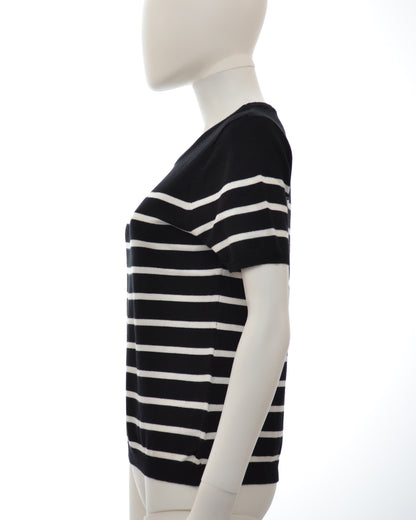 Cielo Simplicity Crew Neck Stripe Short Sleeves