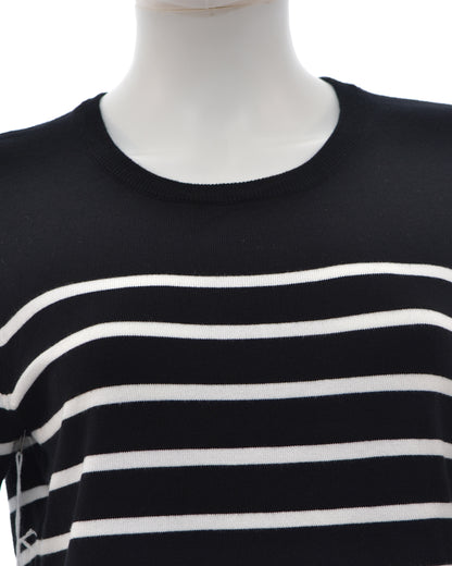 Cielo Simplicity Crew Neck Stripe Short Sleeves