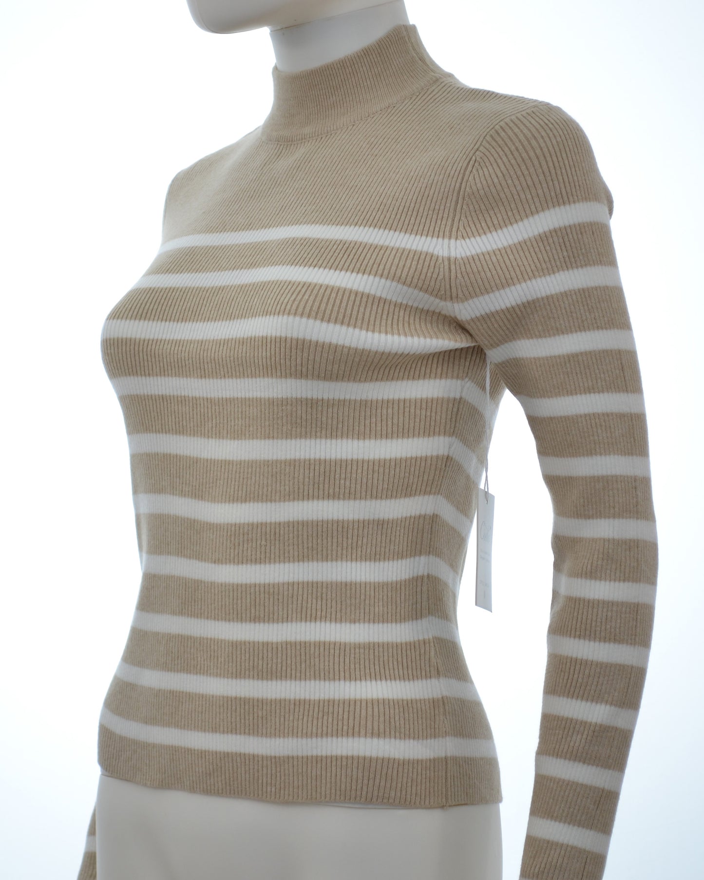 Cielo Women's Ribbed Mock Neck Pullover