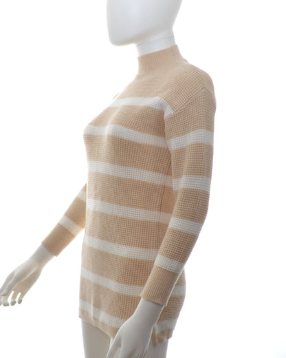 Copper Key cream and white street knit sweater