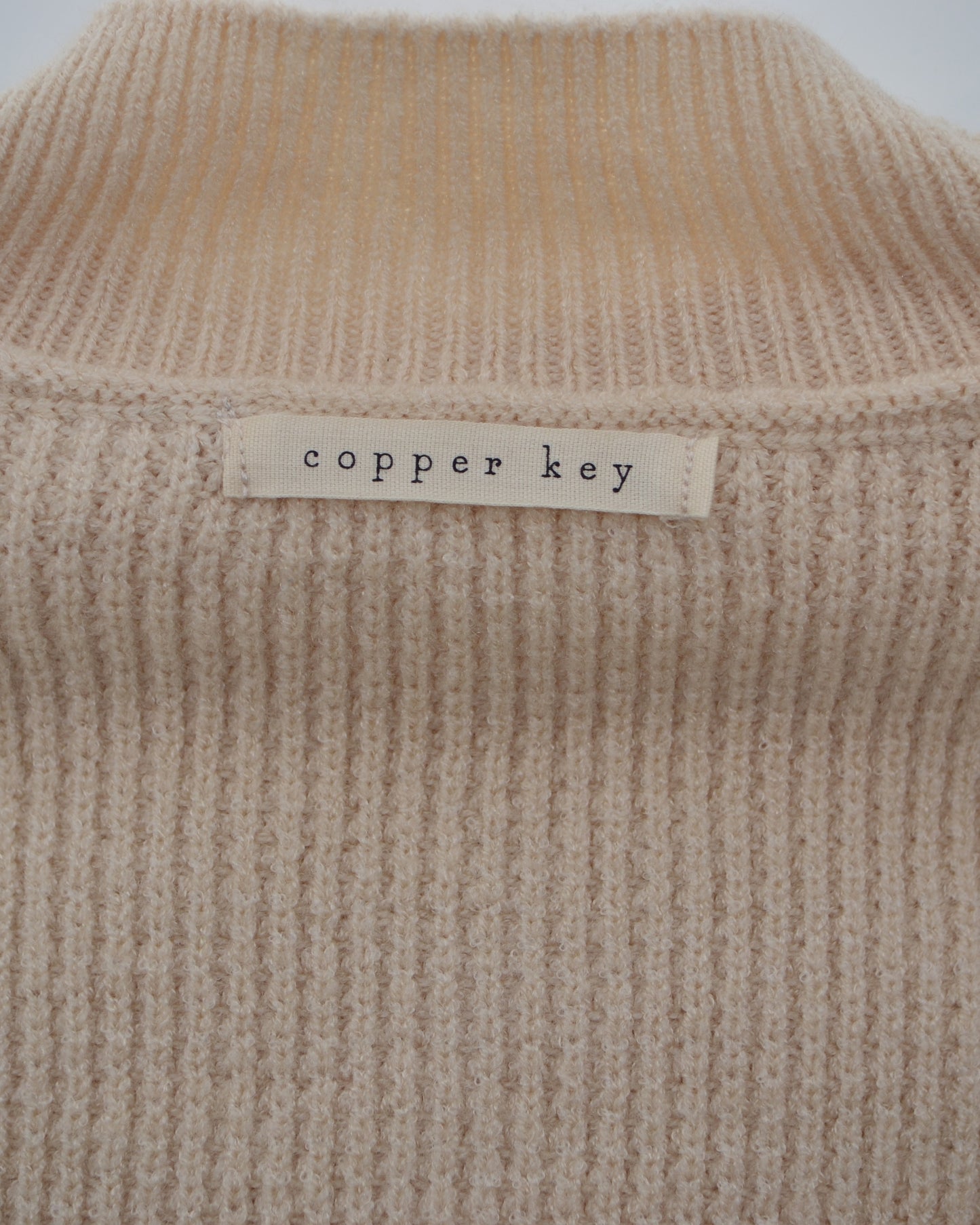 Copper Key cream and white street knit sweater