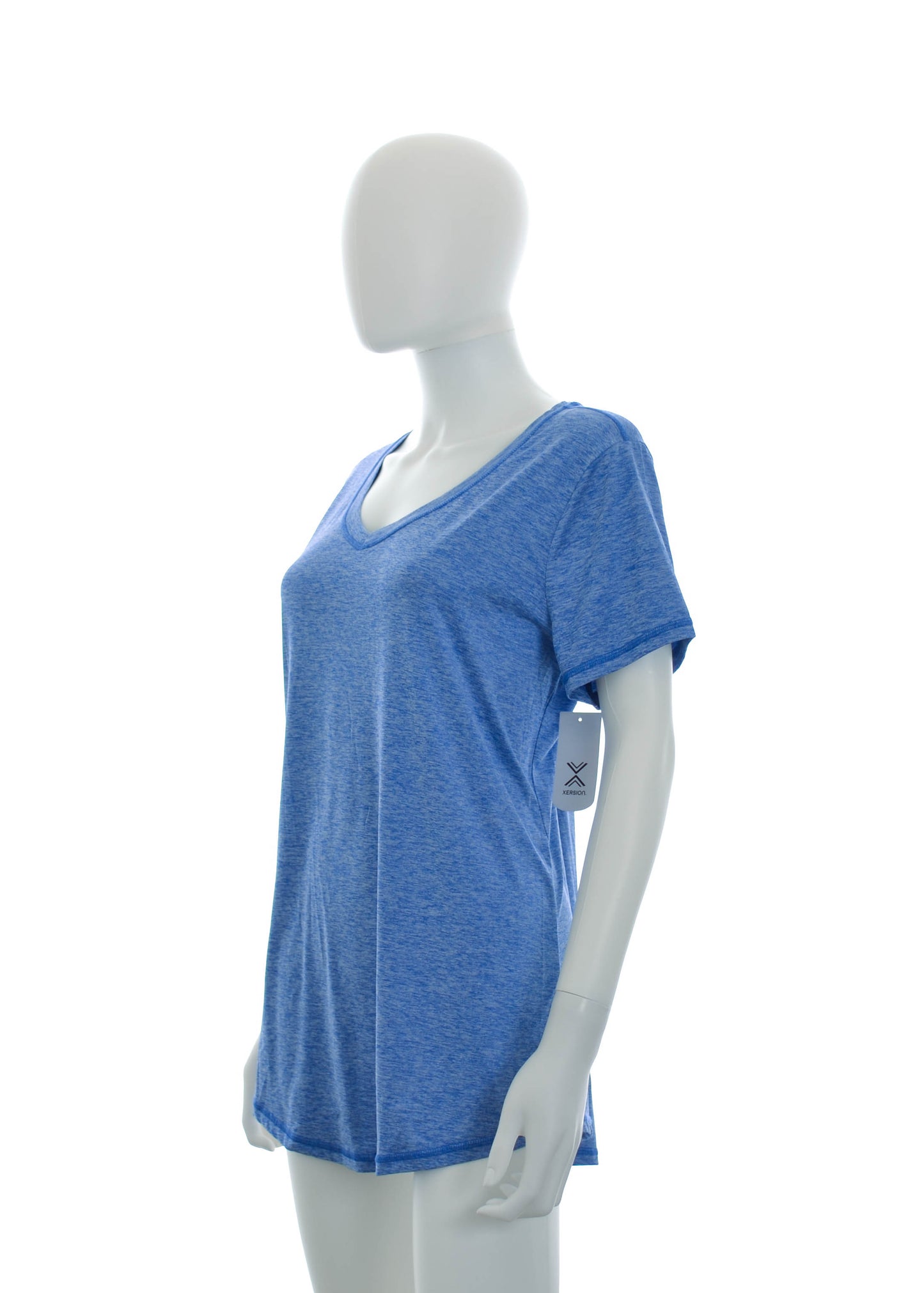 Xersion - L - Vneck Blue Tee