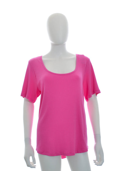 Jenni - XXL - Short Sleeve Pink Top
