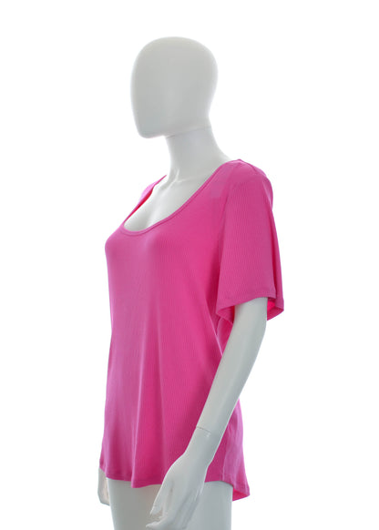 Jenni - XXL - Short Sleeve Pink Top