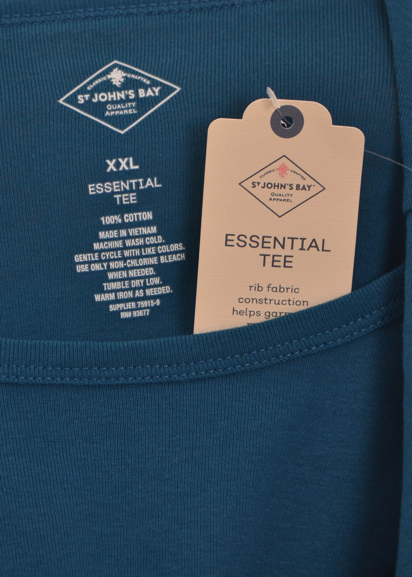 St. John's Bay - XXL - Majestic Blue Essential Tee