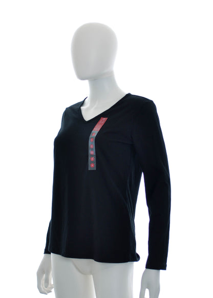 Charter Club - S - Vneck Long Sleeve Pajama Top