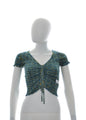 Arizona Blue Dawn Space Dye Short Sleeve Vneck Top